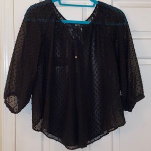 Sheer black top